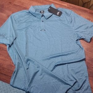 Oakley Men's Heathered Teal Performance Polo